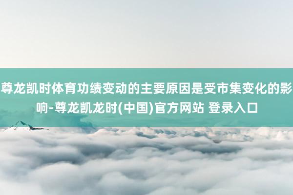 尊龙凯时体育功绩变动的主要原因是受市集变化的影响-尊龙凯龙时(中国)官方网站 登录入口