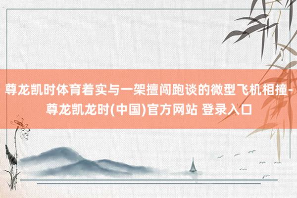 尊龙凯时体育着实与一架擅闯跑谈的微型飞机相撞-尊龙凯龙时(中国)官方网站 登录入口