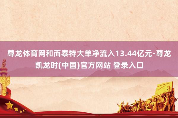 尊龙体育网和而泰特大单净流入13.44亿元-尊龙凯龙时(中国)官方网站 登录入口